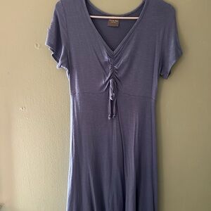 Chic Blue V-Neck Dress